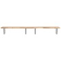 Estante de lavabo de pared acero y madera maciza de acacia