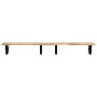 Estante de lavabo de pared acero y madera maciza de acacia