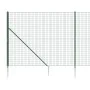 Wire fence with anchor spikes green 1.4x25 m by vidaXL, fence panels - Ref: Foro24-154107, Price: 254,49 €, Discount: %