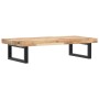 Estante de lavabo de pared acero y madera maciza de acacia