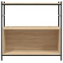 Iron and Sonoma oak wood shelving unit, 80x30x78.5 cm by vidaXL, Bookcases and shelves - Ref: Foro24-832794, Price: 54,07 €, ...
