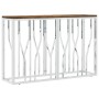 Console table stainless steel and solid recycled wood by vidaXL, Side tables - Ref: Foro24-350029, Price: 180,24 €, Discount: %