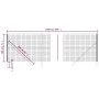 Anthrazitgrauer verzinkter Stahldrahtzaun 1,8x10 m von vidaXL, Zaunpaneele - Ref: Foro24-154229, Preis: 95,23 €, Rabatt: %