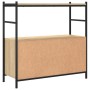 Iron and Sonoma oak wood shelving unit, 80x30x78.5 cm by vidaXL, Bookcases and shelves - Ref: Foro24-832794, Price: 54,07 €, ...