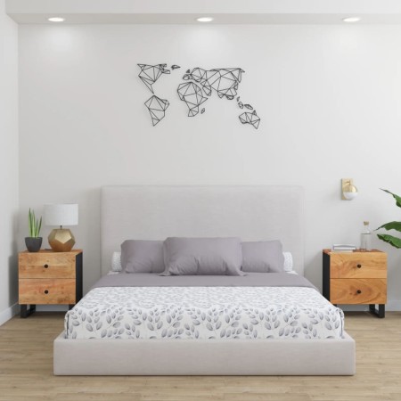 Nachttische 2 Stück aus massivem Akazienholz 40x33x46 cm von vidaXL, Nachttische - Ref: Foro24-345217, Preis: 169,57 €, Rabat...