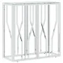 Stainless steel and glass console table 70x30x70 cm by vidaXL, Side tables - Ref: Foro24-350033, Price: 170,48 €, Discount: %