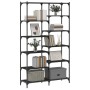 Schwarzes Regal aus Eisen und Holz, 100 x 32 x 170 cm von vidaXL, Bücherregale und Regale - Ref: Foro24-832788, Preis: 104,80...