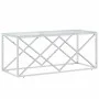 Mesa de centro acero inoxidable y vidrio 110x45x45 cm de vidaXL, Mesas de centro - Ref: Foro24-349961, Precio: 129,69 €, Desc...