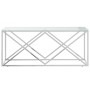 Mesa de centro acero inoxidable y vidrio 110x45x45 cm de vidaXL, Mesas de centro - Ref: Foro24-349961, Precio: 131,64 €, Desc...