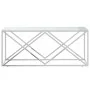 Mesa de centro acero inoxidable y vidrio 110x45x45 cm de vidaXL, Mesas de centro - Ref: Foro24-349961, Precio: 129,69 €, Desc...