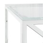 Mesa de centro acero inoxidable y vidrio 110x45x45 cm de vidaXL, Mesas de centro - Ref: Foro24-349961, Precio: 131,64 €, Desc...