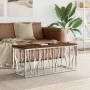 Mesa de centro acero inoxidable y madera maciza reciclada de vidaXL, Mesas de centro - Ref: Foro24-350053, Precio: 115,29 €, ...