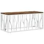 Mesa de centro acero inoxidable y madera maciza reciclada de vidaXL, Mesas de centro - Ref: Foro24-350053, Precio: 115,29 €, ...