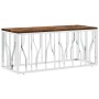 Stainless steel and solid recycled wood coffee table by vidaXL, Coffee table - Ref: Foro24-350053, Price: 117,09 €, Discount: %