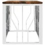 Mesa de centro acero inoxidable y madera maciza reciclada de vidaXL, Mesas de centro - Ref: Foro24-350053, Precio: 115,29 €, ...