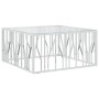 Mesa de centro acero inoxidable y vidrio 100x100x50 cm de vidaXL, Mesas de centro - Ref: Foro24-350065, Precio: 221,51 €, Des...