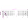 Anthrazitgrauer verzinkter Stahldrahtzaun 1x25 m von vidaXL, Zaunpaneele - Ref: Foro24-154233, Preis: 114,62 €, Rabatt: %