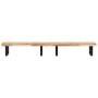 Estante de lavabo de pared acero y madera maciza de acacia
