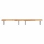 Estante de lavabo de pared acero y madera maciza de acacia