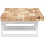 Estante de lavabo de pared acero y madera maciza de acacia