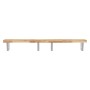 Estante de lavabo de pared acero y madera maciza de acacia