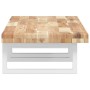 Estante de lavabo de pared acero y madera maciza de acacia