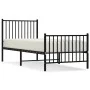 Estructura de cama con cabecero y estribo metal negro 75x190 cm de vidaXL, Camas y somieres - Ref: Foro24-350872, Precio: 67,...
