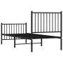 Estructura de cama con cabecero y estribo metal negro 75x190 cm de vidaXL, Camas y somieres - Ref: Foro24-350872, Precio: 67,...