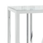 Stainless steel and glass console table 110x30x70 cm by vidaXL, Side tables - Ref: Foro24-350025, Price: 200,57 €, Discount: %
