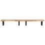Estante de lavabo de pared acero y madera maciza de acacia