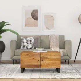 Mesa de centro madera maciza mango y contrachapada 80x50x40 cm de vidaXL, Mesas de centro - Ref: Foro24-350639, Precio: 74,64...