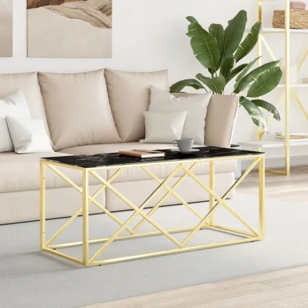 Couchtisch aus Edelstahl und Glas, 110 x 45 x 45 cm von vidaXL, Couchtisch - Ref: Foro24-349964, Preis: 155,55 €, Rabatt: %