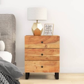 Mesita de noche madera acacia madera contrachapada 50x33x62 cm de vidaXL, Mesitas de noche - Ref: Foro24-350661, Precio: 170,...