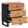 Mesita de noche madera acacia madera contrachapada 50x33x62 cm de vidaXL, Mesitas de noche - Ref: Foro24-350661, Precio: 166,...