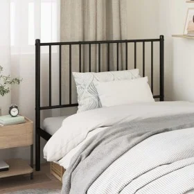 Black metal headboard 100 cm by vidaXL, Headboards and footboards - Ref: Foro24-350893, Price: 25,54 €, Discount: %