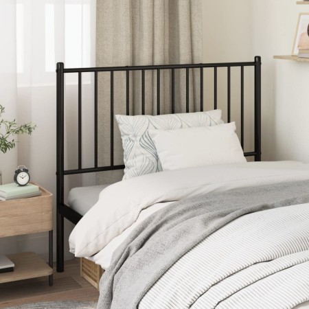 Cabecero de metal negro 100 cm de vidaXL, Cabeceros y pies de cama - Ref: Foro24-350893, Precio: 26,47 €