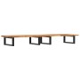 Estante de lavabo de pared acero y madera maciza de acacia