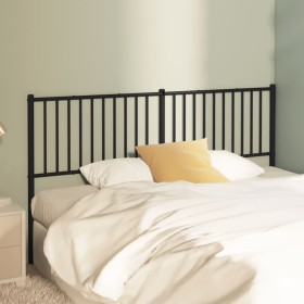 Black metal headboard 160 cm by vidaXL, Headboards and footboards - Ref: Foro24-350899, Price: 36,92 €, Discount: %