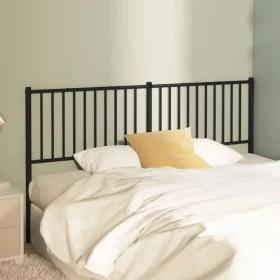 Black metal headboard 160 cm by vidaXL, Headboards and footboards - Ref: Foro24-350899, Price: 36,28 €, Discount: %
