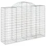 Cesta gaviones forma arco hierro galvanizado 200x50x140/160 cm de vidaXL, Maceteros y jardineras - Ref: Foro24-153497, Precio...
