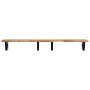 Estante de lavabo de pared acero y madera maciza de acacia