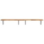 Estante de lavabo de pared acero y madera maciza de acacia