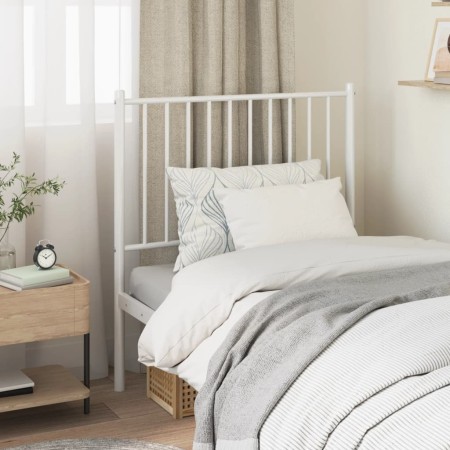 White metal headboard 80 cm by vidaXL, Headboards and footboards - Ref: Foro24-350958, Price: 21,59 €, Discount: %
