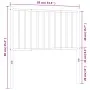Kopfteil aus weißem Metall, 80 cm von vidaXL, Kopf- und Fußteile - Ref: Foro24-350958, Preis: 21,22 €, Rabatt: %