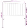 Kopfteil aus weißem Metall, 80 cm von vidaXL, Kopf- und Fußteile - Ref: Foro24-350958, Preis: 21,59 €, Rabatt: %