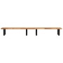Estante de lavabo de pared acero y madera maciza de acacia