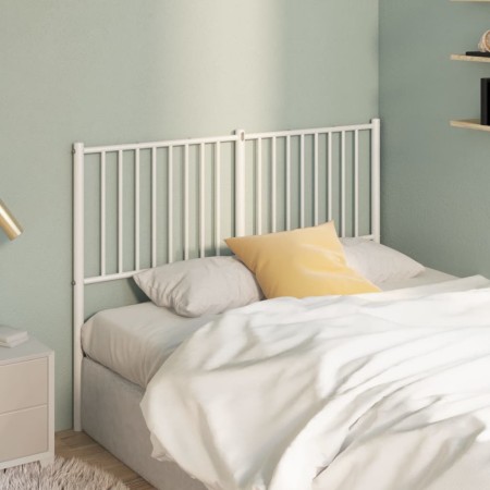 White metal headboard 140 cm by vidaXL, Headboards and footboards - Ref: Foro24-350964, Price: 32,94 €, Discount: %