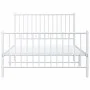 Metal bed frame with headboard and footboard white 107x203 cm by vidaXL, Beds and slatted bases - Ref: Foro24-350945, Price: ...