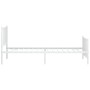Metallbettgestell mit Kopf- und Fußteil weiß 107x203 cm von vidaXL, Betten und Lattenroste - Ref: Foro24-350945, Preis: 85,79...