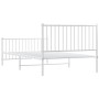 Metallbettgestell mit Kopf- und Fußteil weiß 107x203 cm von vidaXL, Betten und Lattenroste - Ref: Foro24-350945, Preis: 85,79...